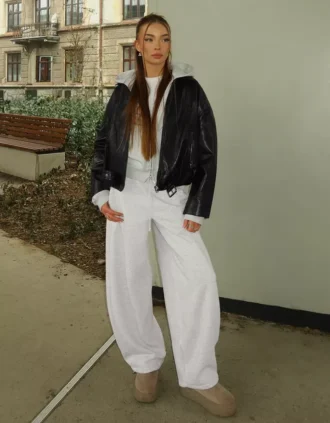 Plush Barrel -housut, joissa on kiristysnauhat – #Bershkastyle – Naiset