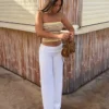 Raidallinen bandeau-toppi – #Bershkastyle – Naiset