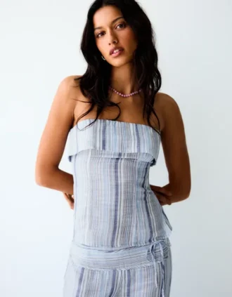 Raidallinen bandeau-toppi – naiset