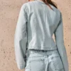 Raidallinen peplum-farkkutakki – Takit ja trenssit