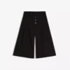 Raidalliset culottes-bermudashortsit