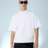 Ribbineulottu pehmeä lyhythihainen T-shorts – T-paidat ja pikeepaidat
