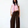 Rustic-malliset Wide Leg-housut, joissa on laskokset