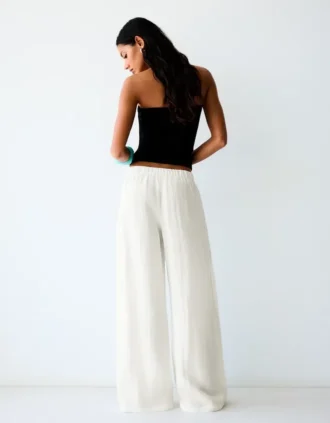 Rustic-malliset Wide Leg-housut, joissa on laskokset