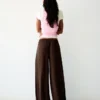 Rustic-malliset Wide Leg-housut, joissa on laskokset