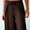 Rustic-malliset Wide Leg-housut, joissa on laskokset