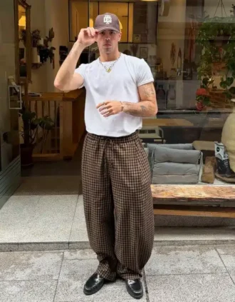 Ruudulliset jogger-housut