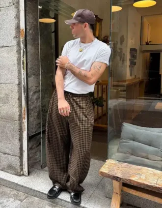 Ruudulliset jogger-housut