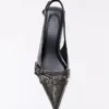 Soljelliset slingback-kengät, matala kanta – korkokengät