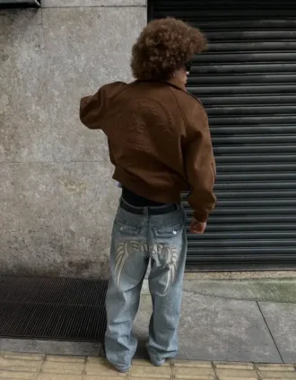 Super Baggy -kirjailtu farku – #Bershkastyle – Miesten
