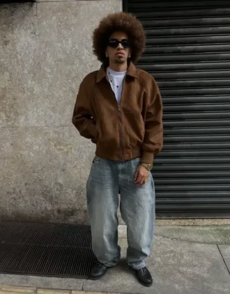 Super Baggy -kirjailtu farku – #Bershkastyle – Miesten