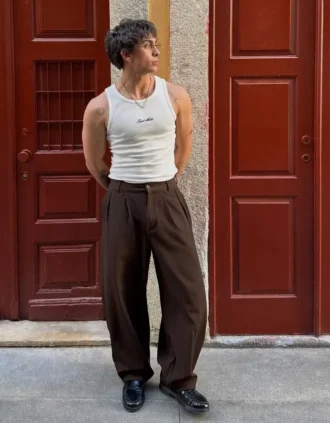Super Baggy-laskostetut semi-Jogger-housut