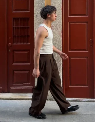 Super Baggy-laskostetut semi-Jogger-housut