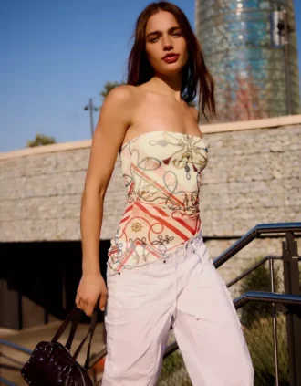 Tyllinen bandeau-toppi