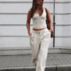 Tilavat kaksikerroksiset housut – #Bershkastyle – Naiset