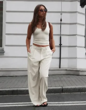 Tilavat kaksikerroksiset housut – #Bershkastyle – Naiset