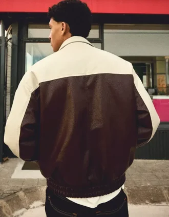 Värilohkoinen Faux Leather-takki – Takit