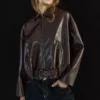 Vyötäröinen Faux Leather bomber-takki – Takit ja trenssit