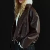 Vyötäröinen Faux Leather bomber-takki – Takit ja trenssit