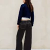 Wide Leg Low-Rise Jeans – Housut